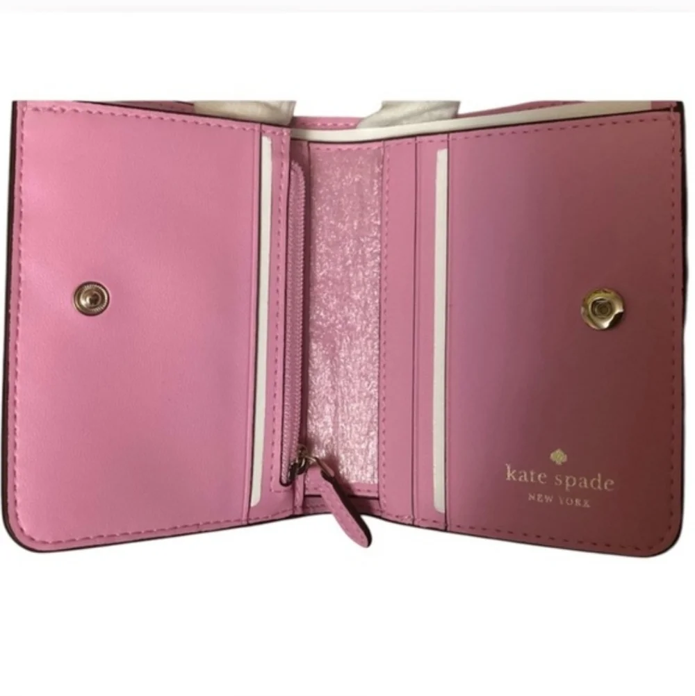 Kate Spade Lena Small Bifold Wallet in Mandavilla, NWT
